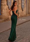 Picture of: Strapless Satin Dress with Lace Top and Sweetheart Neckline in Emerald , Style 32582, Detail Picture 2