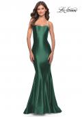 Picture of: Intricate Lace Up Back Liquid Jersey Mermaid Gown in Emerald, Style: 31321, Style: 31321