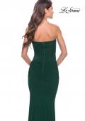 Picture of: Strapless Net Jersey Dress with Illusion Bodice in Emerald, Style: 31584, Detail Picture 4