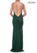 Picture of: Lace Prom Dress with Scalloped Neckline and Open Back in Emerald, Style: 33648, Detail Picture 4