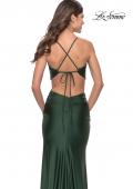 Picture of: Prom Dress with Side Cutouts and Open Tie Back in Emerald, Style: 30977, Detail Picture 5