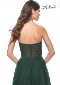 Picture of: Strapless Sweetheart A-Line Corset Prom Dress in Emerald, Style: 31971, Detail Picture 5