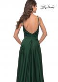 Picture of: Luxury Satin Gown with Criss Cross Bodice in Emerald, Style: 31233, Detail Picture 6