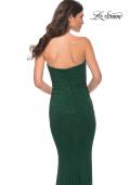 Picture of: Rhinestone Embellished Strapless Ruched Prom Dress in Green, Style: 32141, Detail Picture 6