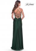 Picture of: Cut Out Jersey Dress with High Slit in Emerald, Style: 31332, Detail Picture 7