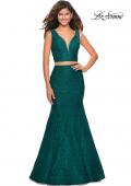 Picture of: Sweetheart Neckline Two Piece Long Lace Prom Dress in Forest Green, Style: 27262, Main Picture