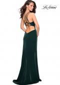 Picture of: Long Prom Dress with High Neckline and Cut Outs in Forest Green, Style: 26963, Detail Picture 3