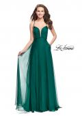 Picture of: A-line Prom Dress with Ruched Bodice and Pockets in Forest Green, Style: 26190, Detail Picture 1
