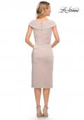 Picture of: Chic Short Evening Dress with Pleating in Pink, Style: 30110, Back Picture