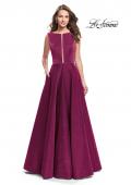 Picture of: High Neck Sparkling A-line Dress with Strappy Open Back in Fuchsia, Style: 25895, Main Picture
