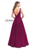 Picture of: High Neck Sparkling A-line Dress with Strappy Open Back in Fuchsia, Style: 25895, Back Picture