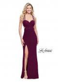 Picture of: Sparkly Jersey Dress with Side Cut Outs and Strappy Back in Fuchsia, Style: 25258, Detail Picture 4