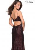 Picture of: Floor Length Fully sequin Prom Dress with Slit in Garnet, Style: 27272, Detail Picture 2