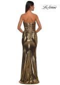 Picture of: Fabulous Metallic Jersey Ruched Strapless Dress in Gold, Style: 32518, Detail Picture 4