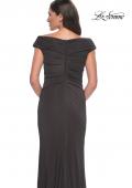 Picture of: Long Luxurious Jersey Off the Shoulder Evening Gown in Emerald, Style: 30040, Detail Picture 10