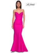 Picture of: Simple Jersey Mermaid Prom Dress with Sweetheart Neckline in Hot Fuchsia, Style 32872, Detail Picture 9