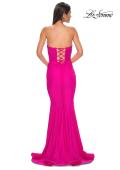 Picture of: Simple Jersey Mermaid Prom Dress with Sweetheart Neckline in Hot Fuchsia, Style 32872, Detail Picture 10