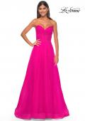 Picture of: Sweetheart Tulle and Rhinestone Prom Dress with Illusion Detail in Hot Fuchsia, Style: 31997, Detail Picture 11