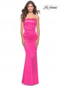 Picture of: Chic Strapless Liquid Jersey Gown with Ruching in Hot Pink in Hot Pink, Style: 31425, Main Picture