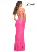 Picture of: Wrap Style Sequin Prom Dress in Hot Pink in Pink, Style: 30613, Back Picture