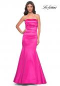 Picture of: Strapless Mermaid Stretch Satin Prom Dress in Pink, Style: 31980, Detail Picture 1
