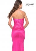 Picture of: Chic Strapless Liquid Jersey Gown with Ruching in Hot Pink in Hot Pink, Style: 31425, Detail Picture 2