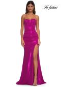 Picture of: Stunning Metallic Prom Dress with Sweetheart Neckline in Hot Pink, Style: 32757, Detail Picture 3