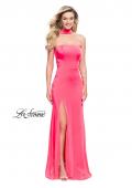 Picture of: Strapless Jersey Prom Dress with Attached Choker in Hot Pink, Style: 25735, Detail Picture 2