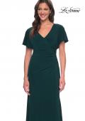 Picture of: Chic Jersey Dress with V Neck and Loose Sleeves in Hunter Green, Style: 29997, Detail Picture 9