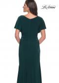 Picture of: Chic Jersey Dress with V Neck and Loose Sleeves in Hunter Green, Style: 29997, Detail Picture 10