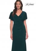 Picture of: Chic Jersey Dress with V Neck and Loose Sleeves in Dark Emerald, Style: 29997, Detail Picture 11