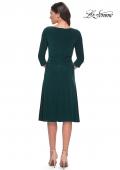 Picture of: Chic Tea Length Jersey Dress with Ruching in Wine, Style: 30069, Detail Picture 2