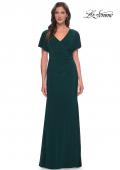 Picture of: Chic Jersey Dress with V Neck and Loose Sleeves in Hunter Green, Style: 29997, Detail Picture 5