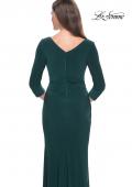 Picture of: Long Evening Dress with Wrap Style Neckline in Hunter Green, Style: 31020, Detail Picture 6