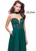 Picture of: Long Strapless Prom Dress with Pockets and Choker in Hunter Green, Style: 25450, Main Picture
