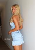 Picture of: Satin Ruffle Hem Lace-Up Mini Dress in Ice Blue, Style 34149, Detail Picture 4