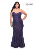 Picture of: Sweetheart Strapless Sequin Plus Size Dress in Indigo, Style: 30774, Main Picture