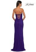 Picture of: Rhinestone Embellished Strapless Prom Dress with Boning in Indigo , Style: 32422, Back Picture