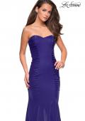 Picture of: Strapless Mermaid Prom Dress with Ruching in Indigo, Style: 26999, Detail Picture 1