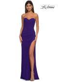 Picture of: Rhinestone Embellished Strapless Prom Dress with Boning in Indigo , Style: 32422, Detail Picture 3