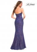 Picture of: Unique Long Sequin Strapless Gown with Sweetheart Top in Purple, Style: 30743, Detail Picture 4