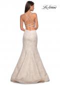 Picture of: Two Piece FLoral Mermaid Gown with Strappy Back in Ivory Gold, Style: 27749, Main Picture