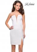 Picture of: Simple Satin Sweetheart Homecoming Dress in Ivory, Style: 26629, Detail Picture 2