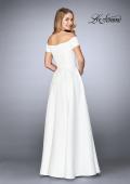 Picture of: Off The Shoulder Jacquard Gown With Small Sleeves in Ivory, Style: 24859, Detail Picture 2