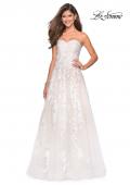Picture of: Strapless Tulle Prom Dress with Lace Appliques in Ivory Nude, Style: 27269, Main Picture