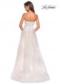 Picture of: Strapless Tulle Prom Dress with Lace Appliques in Ivory Nude, Style: 27269, Back Picture