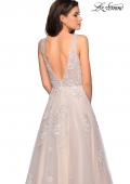 Picture of: A-Line Ball Gown with Sparkling Floral Appliques in Ivory Nude, Style: 27727, Detail Picture 2
