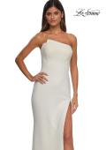 Picture of: Chic Jersey Dress with Asymmetrical Neckline and Sheer Back in Ivory, Style: 32849, Detail Picture 17