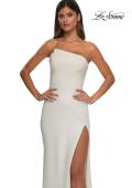 Picture of: Chic Jersey Dress with Asymmetrical Neckline and Sheer Back in Ivory, Style: 32849, Detail Picture 18