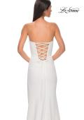 Picture of: Jersey Strapless Dress with Sweetheart Rhinestone Lined Neckline in Ivory , Style 32829, Detail Picture 25